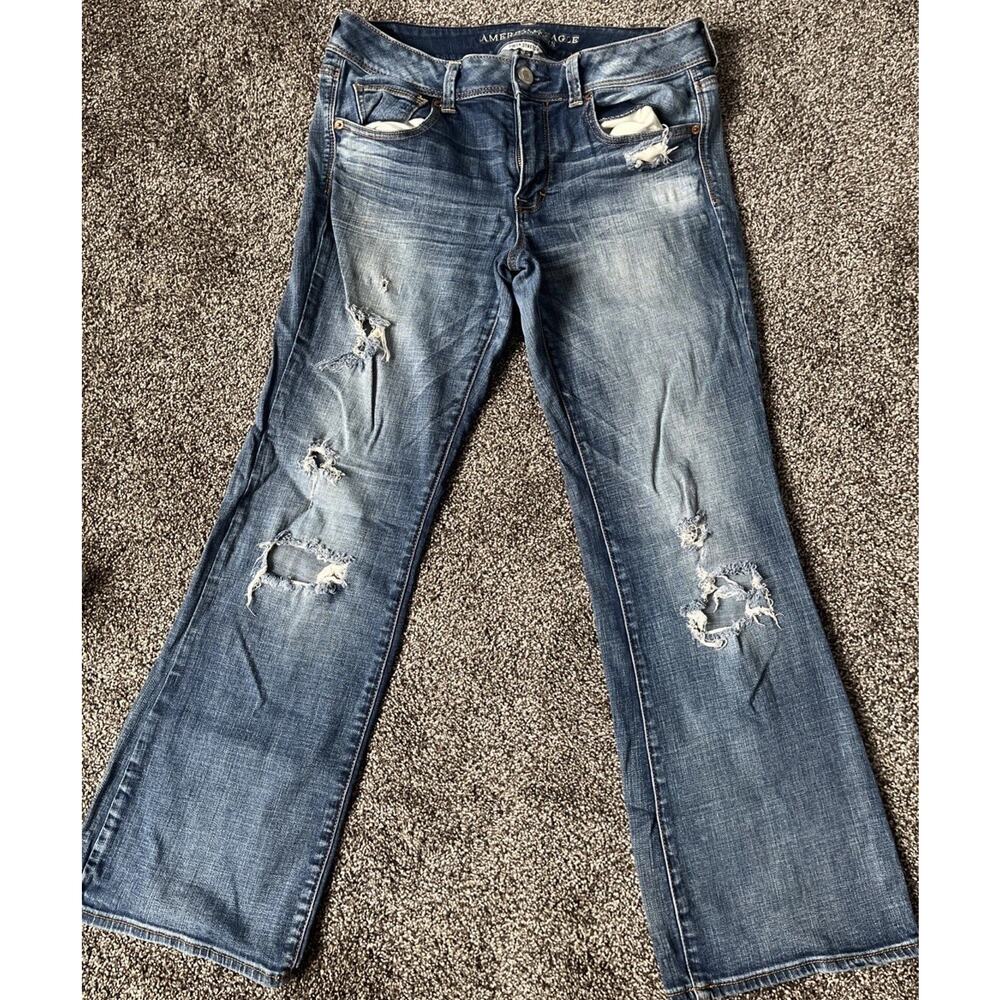 American Eagle Outfitters Jeans Women's Sz 12 Short Super Stretch Kick Boot